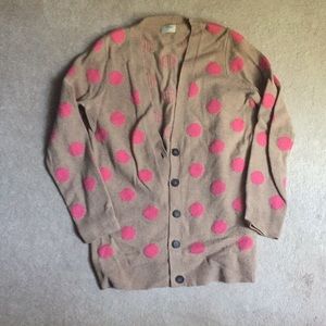 Oversized polka dot cardigan